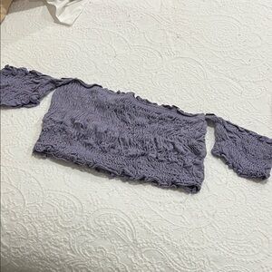 Fashion Nova Purple Off-Shoulder Crop Top